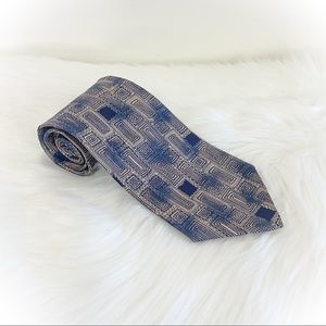 Classic Geometric Blue Men's Tie